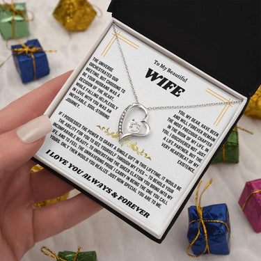 To My Beautiful Wife - Forever Love Necklace Gift Set - SLDDL0017 - Sunshine Letters Co